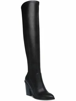 Dolce Vita Norra Womens Faux Suede Pointed Toe Over-The-Knee Boots