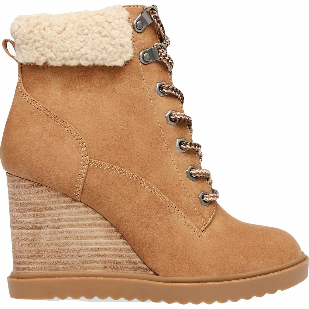 Dolce Vita Sherman Womens Faux Fur Lined Wedge Ankle Boots 4 Dolce Vita Sherman Womens Faux Fur Lined Wedge Ankle Boots - Image 2
