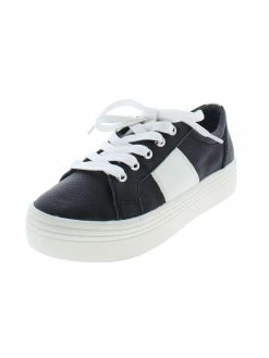 Dolce Vita Tavina Womens Leather Flatform Casual Shoes