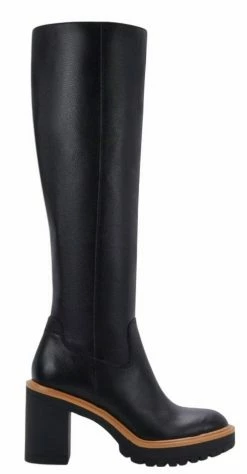 Dolce Vita Corry H2O Leather Boot in Onyx Leather for women