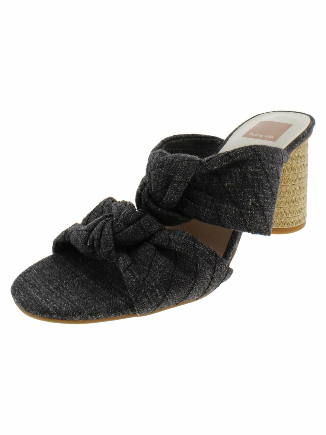 Dolce Vita Jene Womens Knot-Front Cylinder Heel Slide Sandals 3 Dolce Vita Jene Womens Knot-Front Cylinder Heel Slide Sandals