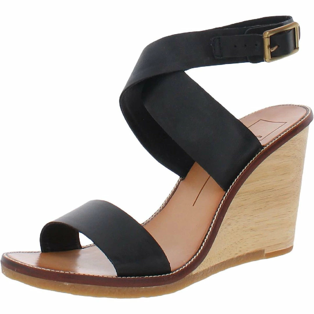 Dolce Vita Womens Leather Ankle Strap Wedge Sandals 4 Dolce Vita Womens Leather Ankle Strap Wedge Sandals - Image 2