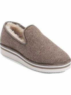 Dolce Vita Herve Womens Faux Fur Slip On Smoking Loafers