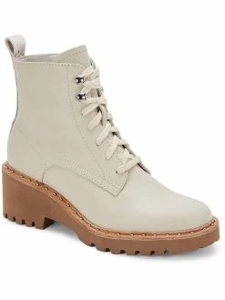 Dolce Vita Hinto Womens Leather Lace Up Combat & Lace-up Boots