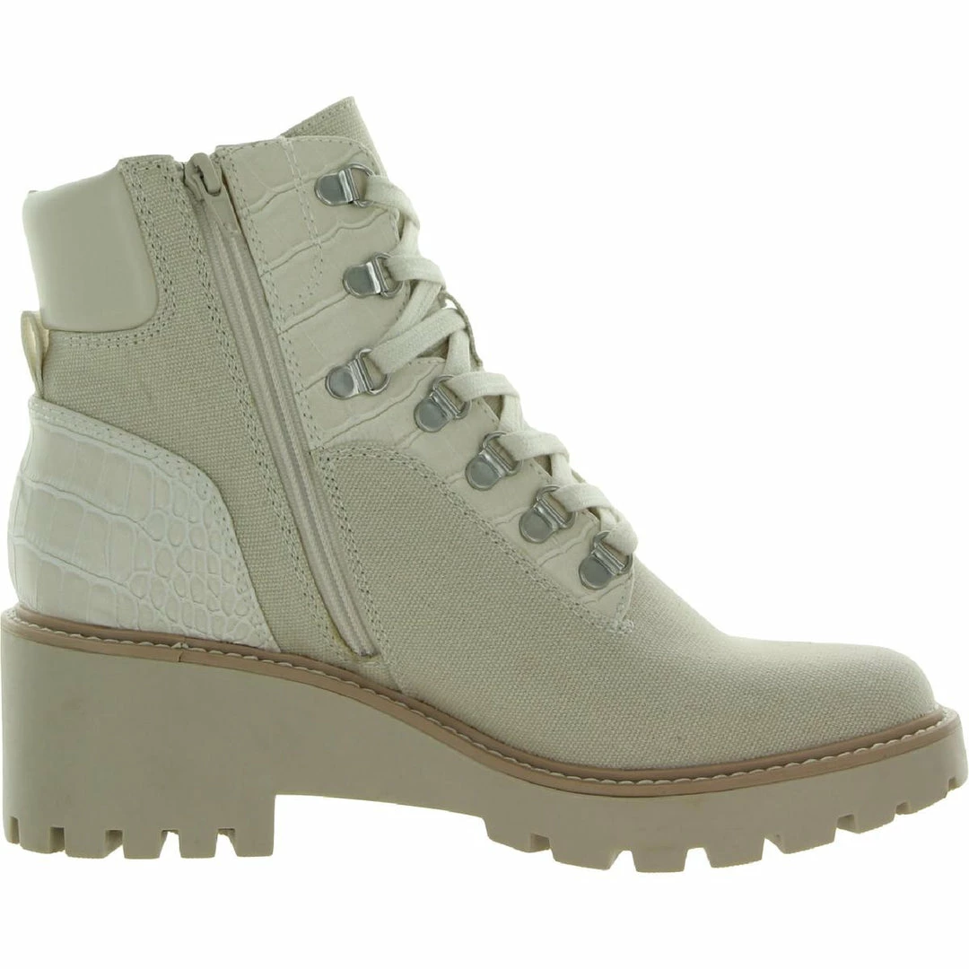 Dolce Vita Harly Womens Canvas Embossed Combat & Lace-up Boots 4 Dolce Vita Harly Womens Canvas Embossed Combat & Lace-up Boots - Image 2
