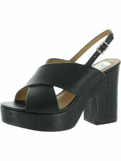 Dolce Vita Cypress Womens Embossed Faux Leather Platform Sandals