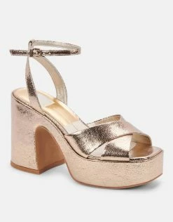 Dolce Vita store 7 Dolce Vita Wessi Heel in Gold Crackled for women