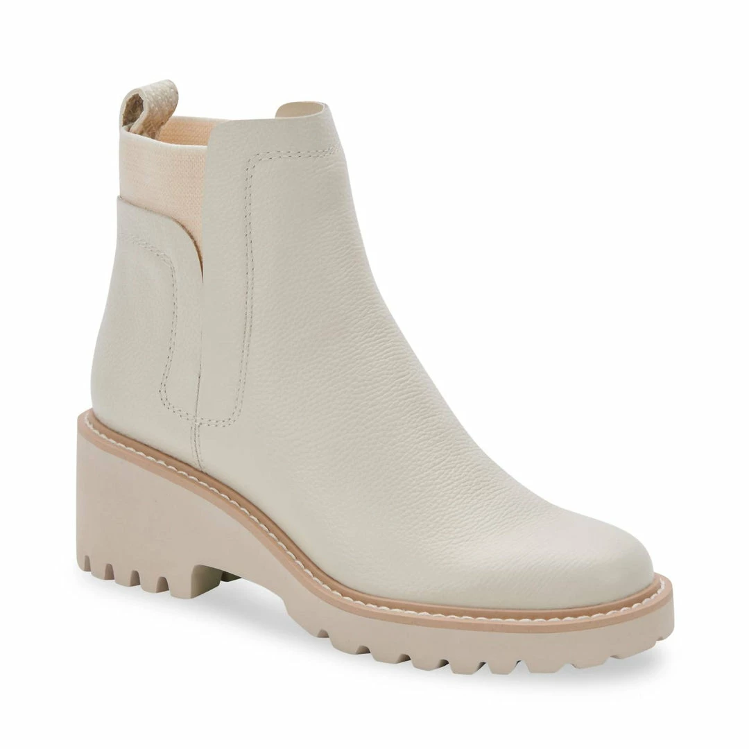 Dolce Vita Huey H20 Waterproof Bootie in Off White Leather for women 3 Dolce Vita Huey H20 Waterproof Bootie in Off White Leather for women
