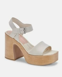 Dolce Vita Wallis Heels in Ivory Leather for women
