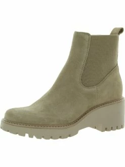 Dolce Vita Hydra Womens Suede Lugged Sole Booties