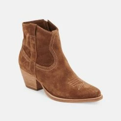 Dolce Vita Silma Bootie in Dark Brown Suede for women