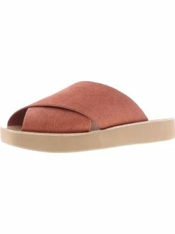 Dolce Vita Capri Womens Calf Hair Slide Flatform Sandals