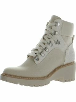 Dolce Vita Haloe Womens Block Heel Wedge Combat & Lace-up Boots