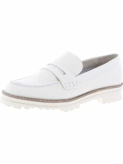 Dolce Vita Aubree Womens Leather Embossed Loafers