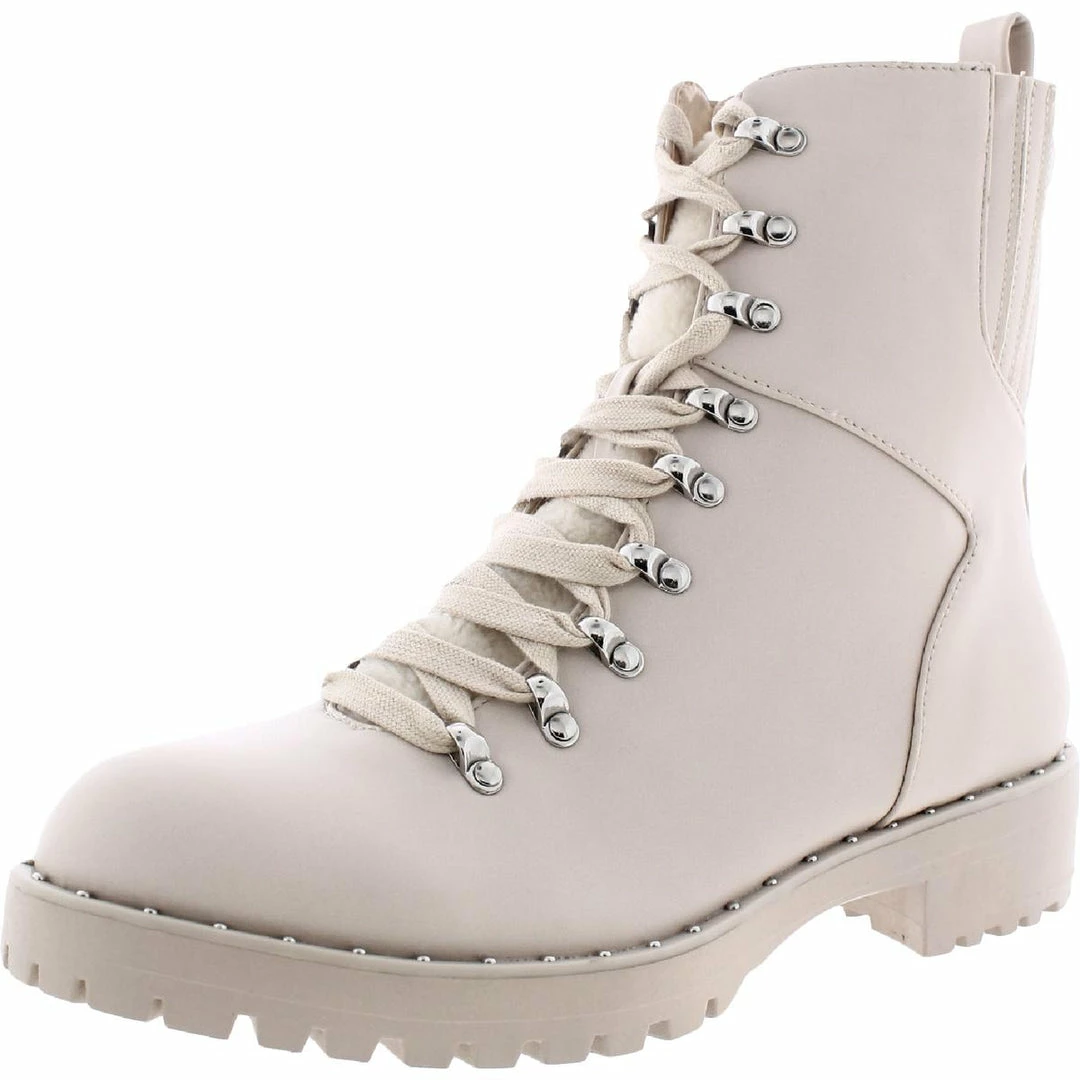 Dolce Vita Oderra Womens Faux Fur Ankle Combat & Lace-up Boots 6 Dolce Vita Oderra Womens Faux Fur Ankle Combat & Lace-up Boots - Image 4