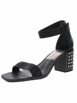 Dolce Vita Dorah Womens Leather Embossed Dress Sandals