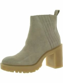 Dolce Vita Cordie Womens Suede Lugged Sole Ankle Boots