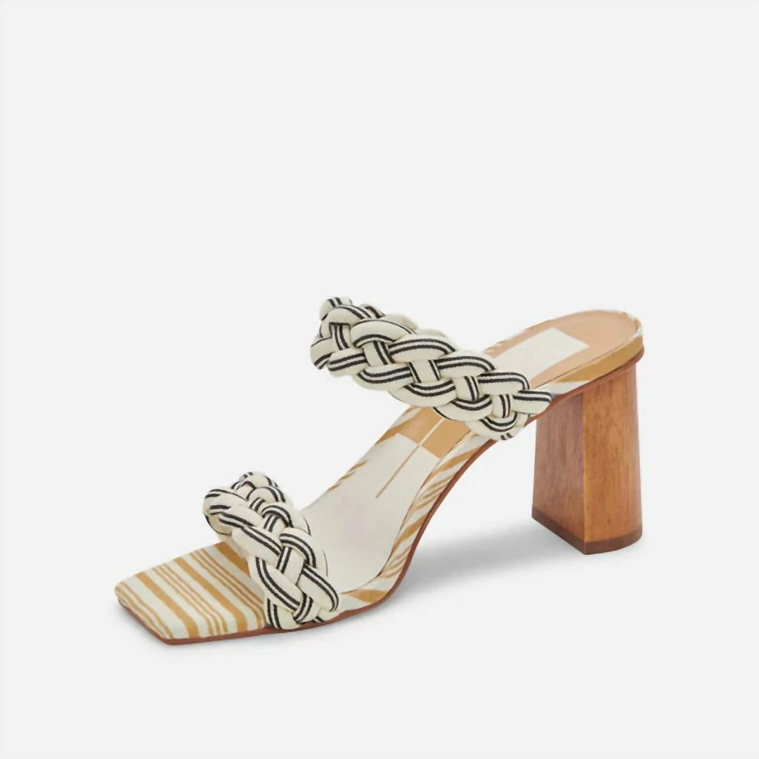 Dolce Vita Paily Heels in Black/White Stripe for women 5 Dolce Vita Paily Heels in Black/White Stripe for women - Image 3